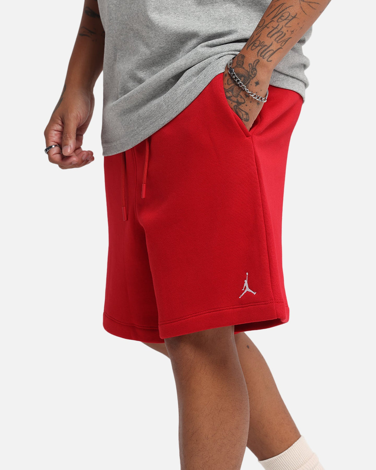 HOT Products Jordan Brooklyn Fleece Shorts Gym Red/White