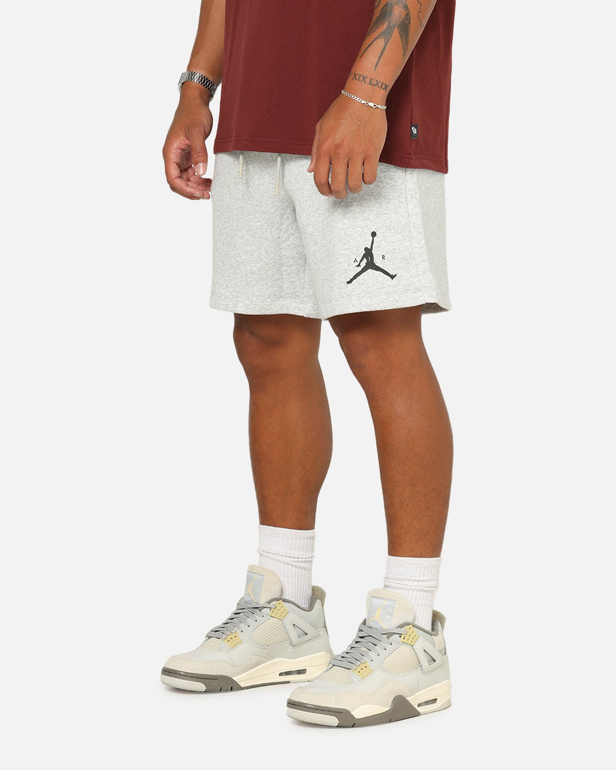 HOT Products Jordan Jumpman Fleece Shorts Grey Heather/Black