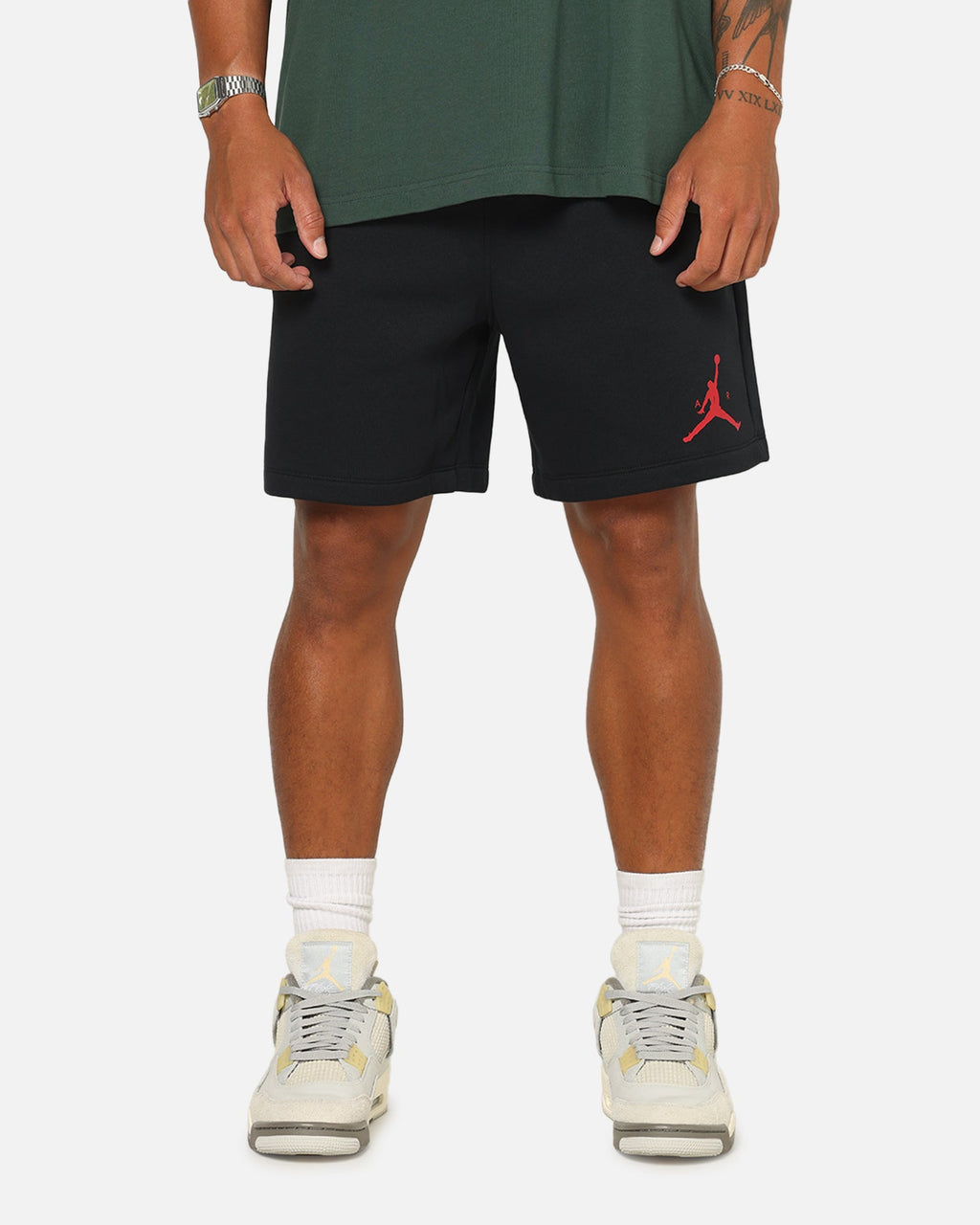 HOT Products Jordan Jumpman Fleece Shorts Black/Red