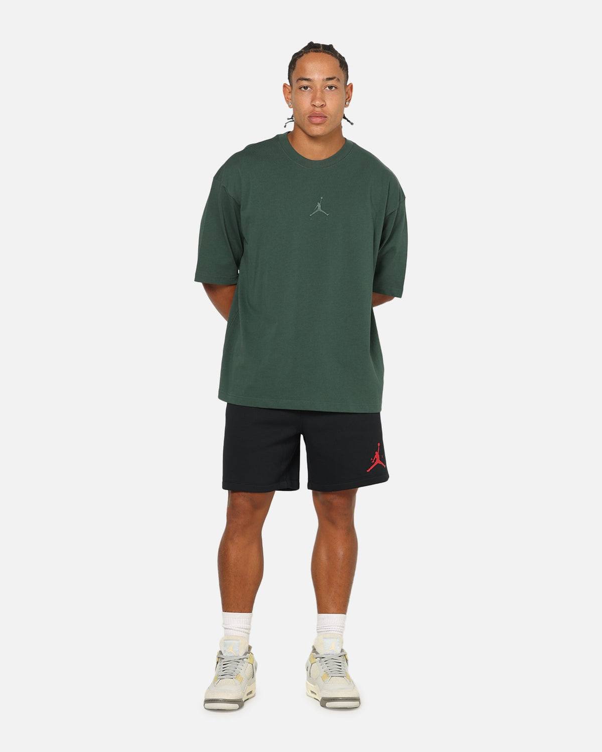 HOT Products Jordan Jumpman Fleece Shorts Black/Red