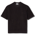 New Arrival LACOSTE RELAXED FIT SHORT SLEEVED PRINTED  SWEATER Men -BROWN-3LA