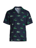 New Arrival LACOSTE -  REGULAR FIT CROCODILE PRINT SHIRTS Men -NAVY BLUE-166
