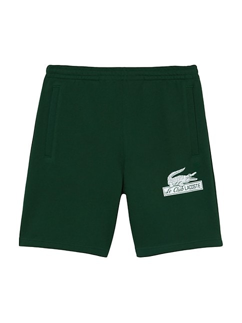 New Arrival Lacoste RELAXED FIT FLEECE COTTON C SHORTS Men -GREEN-132