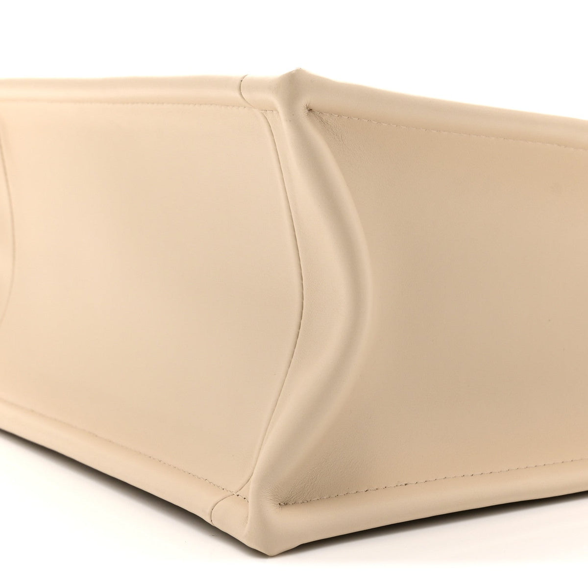 Oblique Chambray Calfskin Small Book Tote With Strap Blue Latte