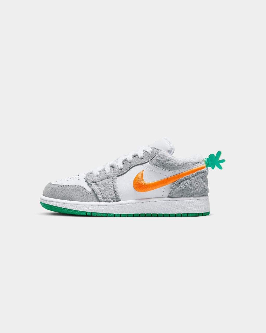 HOT Products Jordan Kids' Air Jordan 1 Low SE (GS) "Rabbit" Light Smoke Grey/Total Orange/White/Stadium Green
