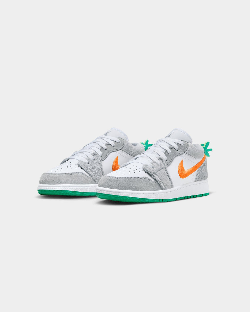 HOT Products Jordan Kids' Air Jordan 1 Low SE (GS) "Rabbit" Light Smoke Grey/Total Orange/White/Stadium Green
