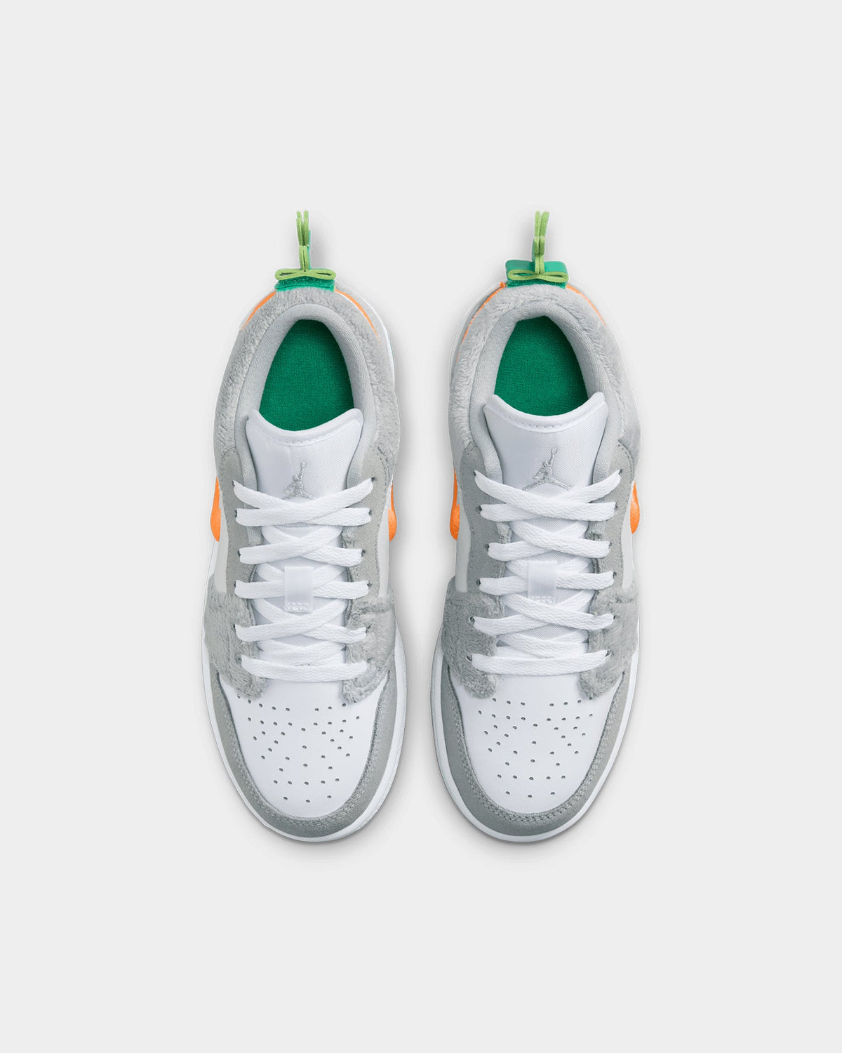 HOT Products Jordan Kids' Air Jordan 1 Low SE (GS) "Rabbit" Light Smoke Grey/Total Orange/White/Stadium Green