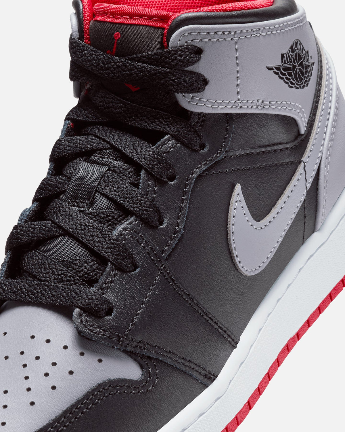 HOT Products Jordan Kids' Air Jordan 1 Mid (GS) Black/Cement Grey