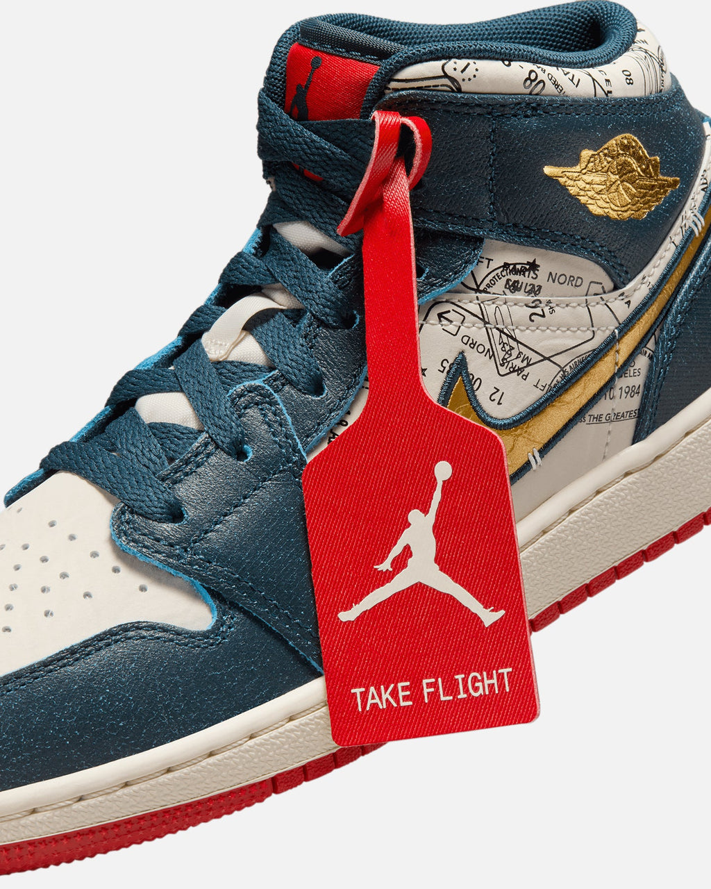 HOT Products Jordan Kids' Air Jordan 1 Mid SE "Take Flight" (GS) Armoury Navy/Metallic Gold