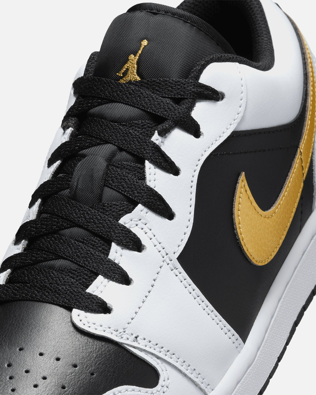 HOT Products Jordan Air Jordan 1 Low "Gold Swoosh" White/Metallic