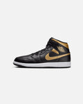HOT Products Jordan Air Jordan 1 Mid "Metallic Gold" Black/Metallic
