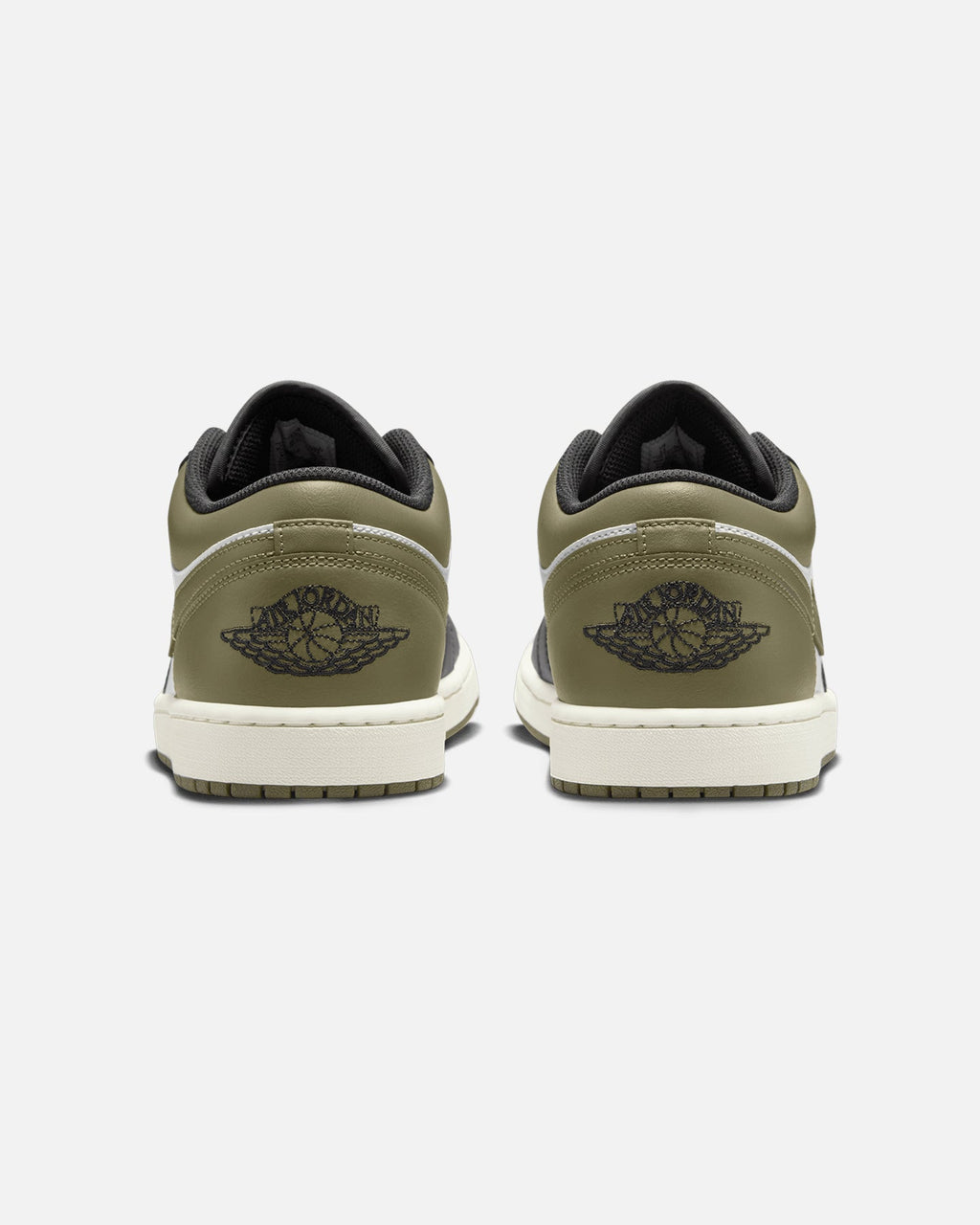 HOT Products Jordan Air Jordan 1 Low "Black Toe Medium Olive" Black/White