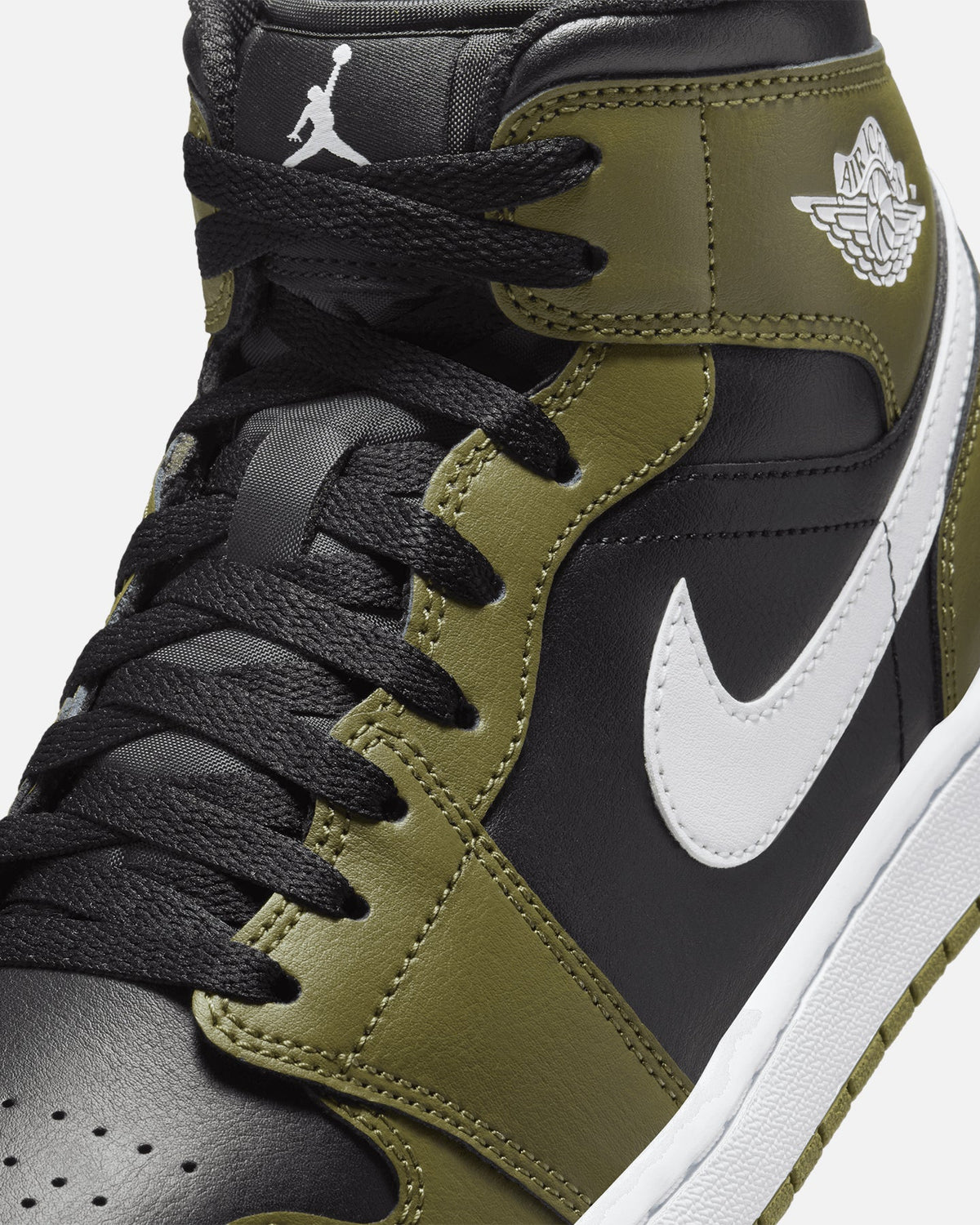 HOT Products Jordan Air Jordan 1 Mid "Sequoia" Black/White