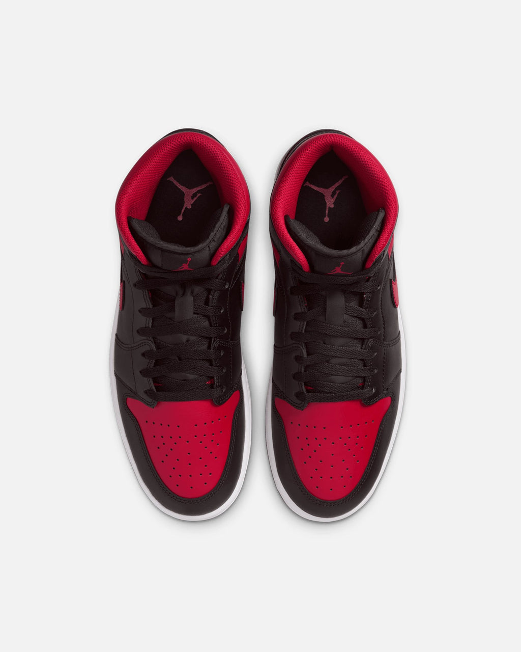 HOT Products Jordan Air Jordan 1 Mid "Bred" Black/Varisty Red-Summit White