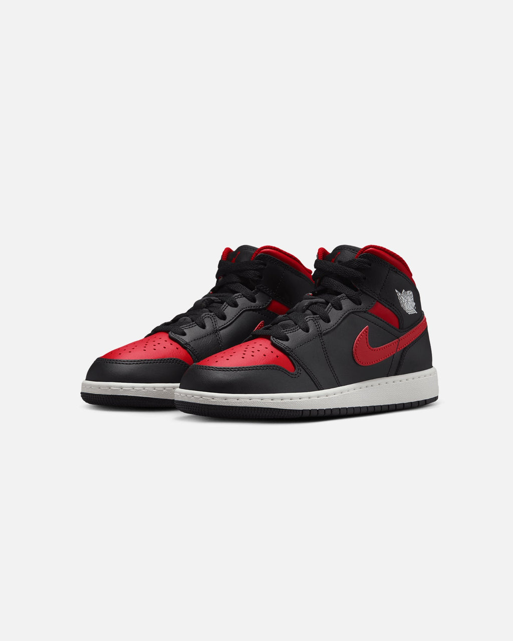 HOT Products Jordan Kids' Air Jordan 1 Mid (GS) Black/Varsity Red