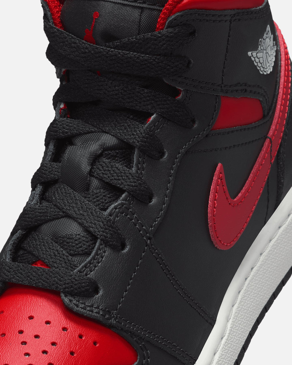 HOT Products Jordan Kids' Air Jordan 1 Mid (GS) Black/Varsity Red