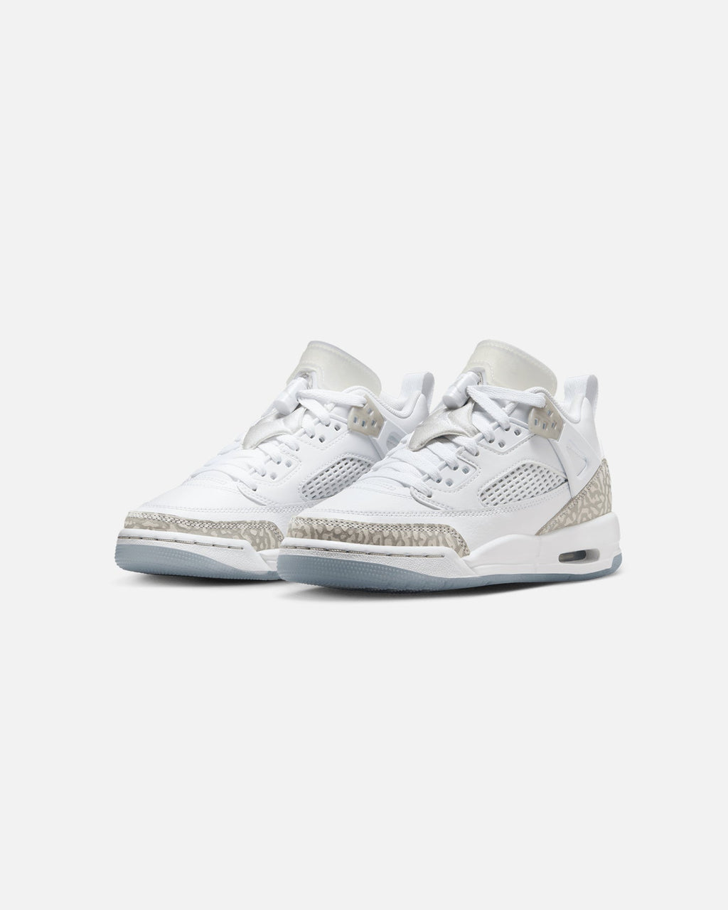 HOT Products Jordan Kids' Spizike Low (GS) White/Neutral Grey-Metallic Silver