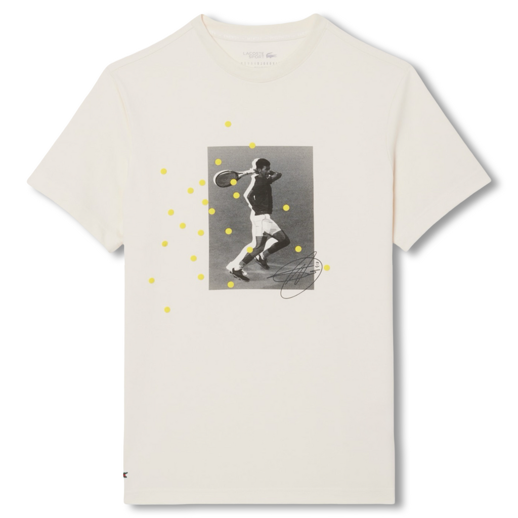New Arrival LACOSTE TENNIS X NOVAK DJOKOVIC GRAPHIC CREW NECK T-SHIRT Men -BEIGE-XFJ