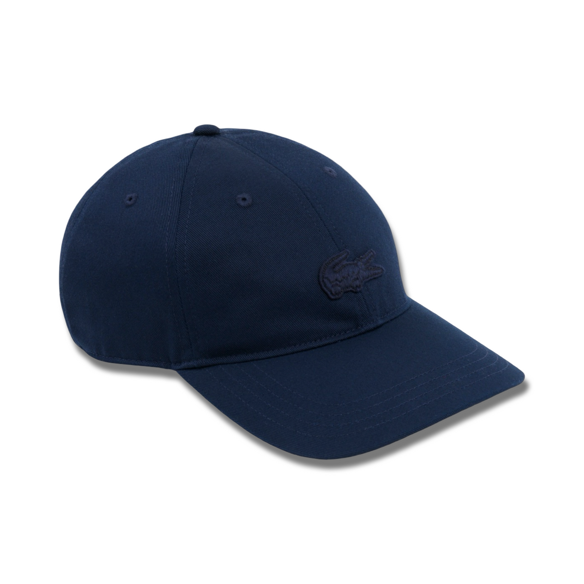 New Arrival LACOSTE CROCODILE BADGE COTTON TWILL CAP-NAVY BLUE -166