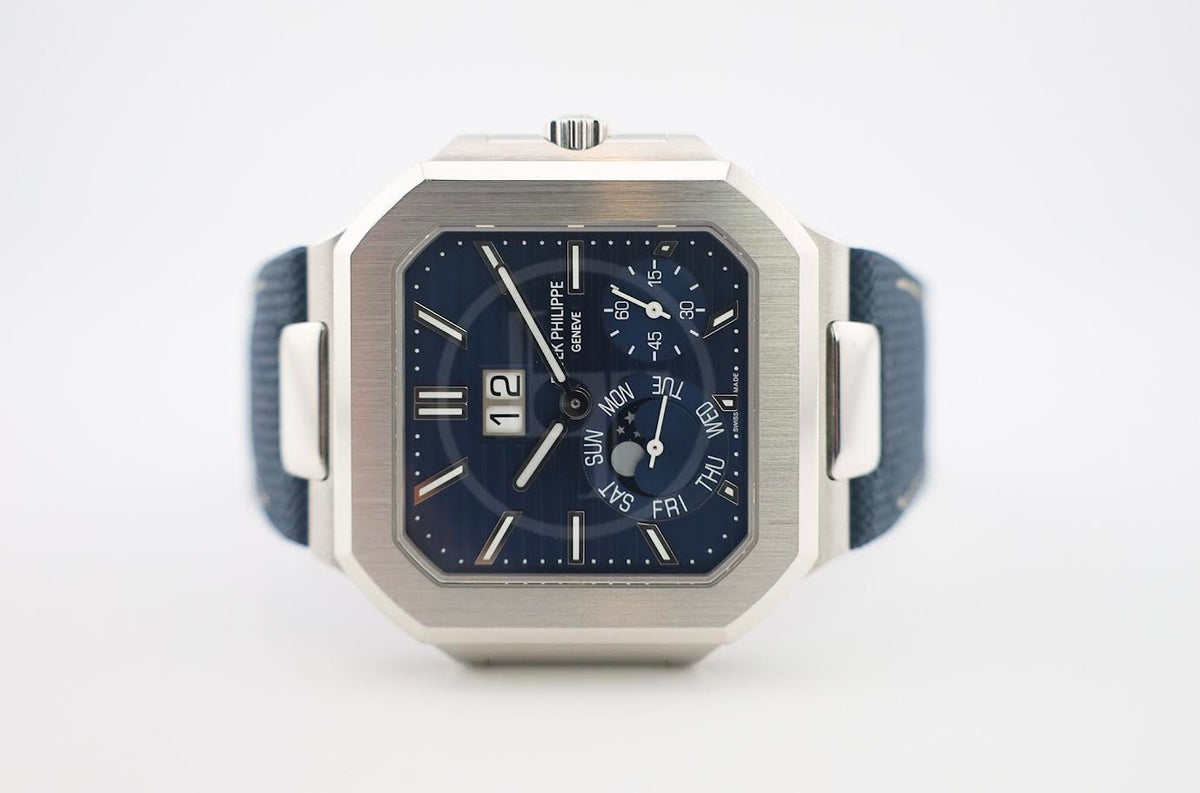 Patek Philippe Cubitus Grand Date Day & Moon Phases Platinum 45mm Blue Dial 5822P-001