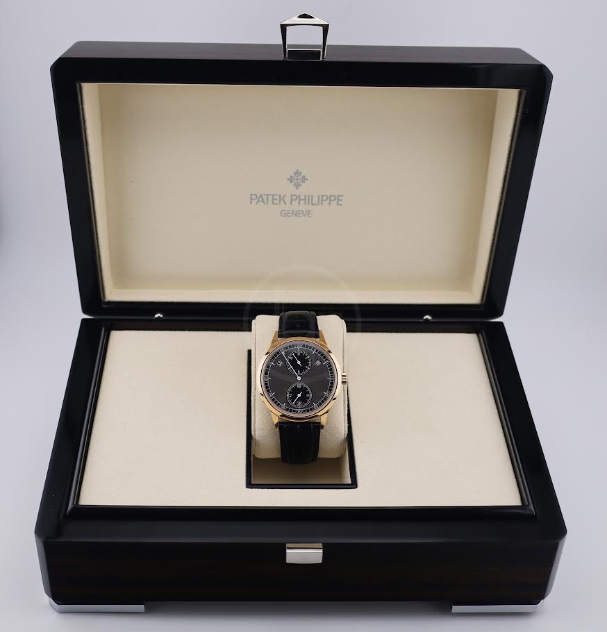 Patek Philippe Complications Annual Calendar Regulator Display Rose Gold Graphite Ebony Dial | 5235/50R-001
