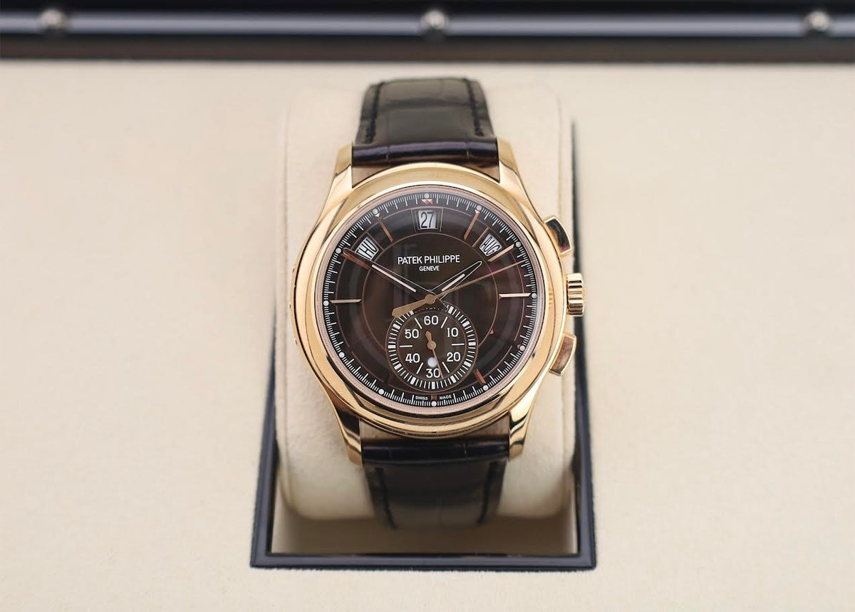 Patek Philippe Complications Flyback Chronograph Annual Calendar Rose Gold Brown Sunburst Dial | 5905R-001
