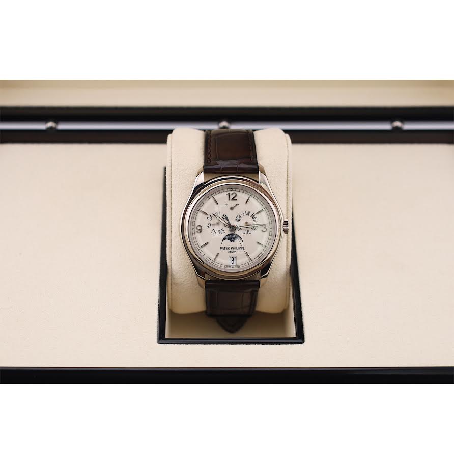 Patek Philippe Complications Annual Calendar Moon Phases White Gold Cream Dial | 5146G-001