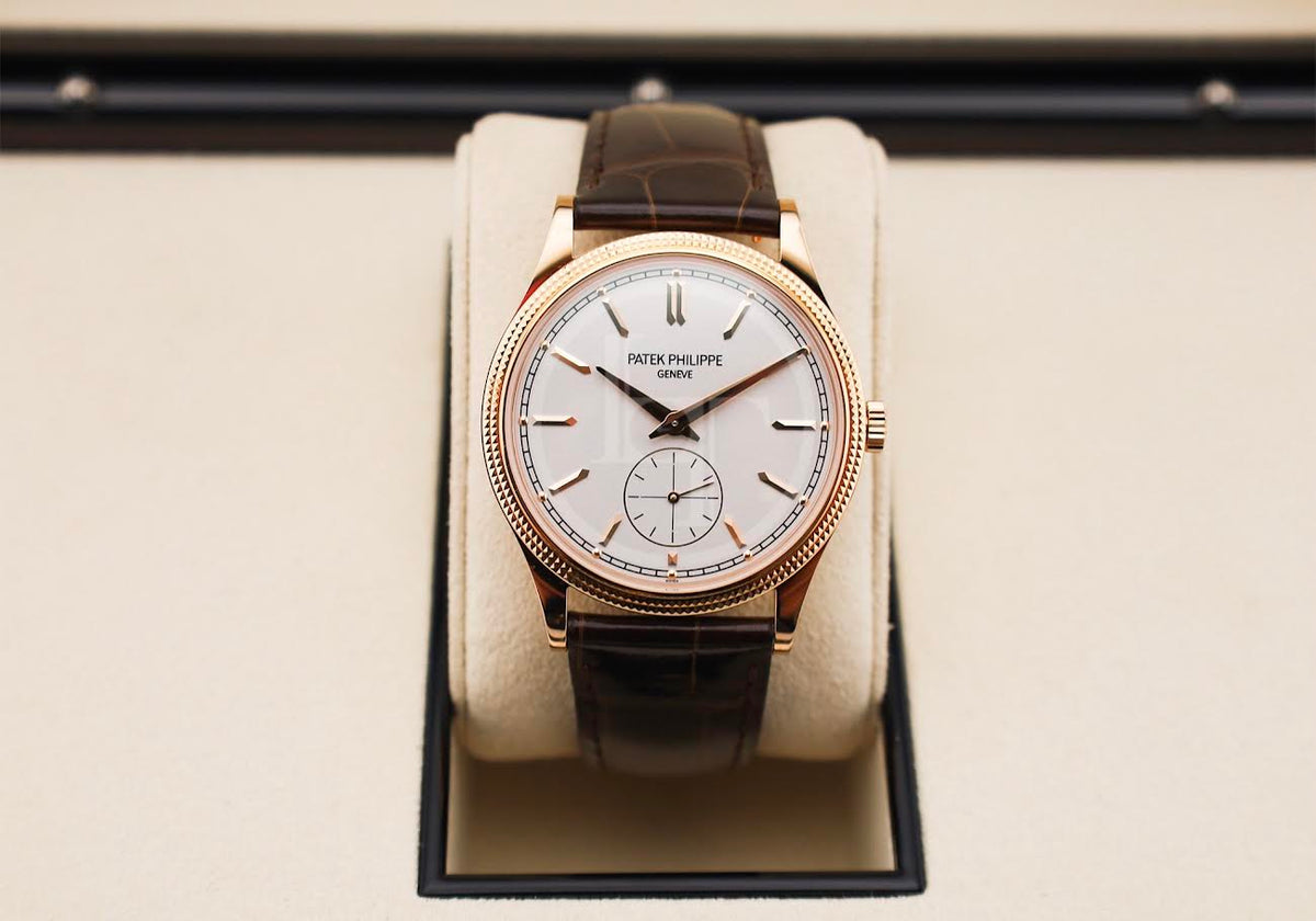 Patek Philippe Calatrava "Clous de Paris" Rose Gold Hobnail BezelSilver Dial - 6119R-001