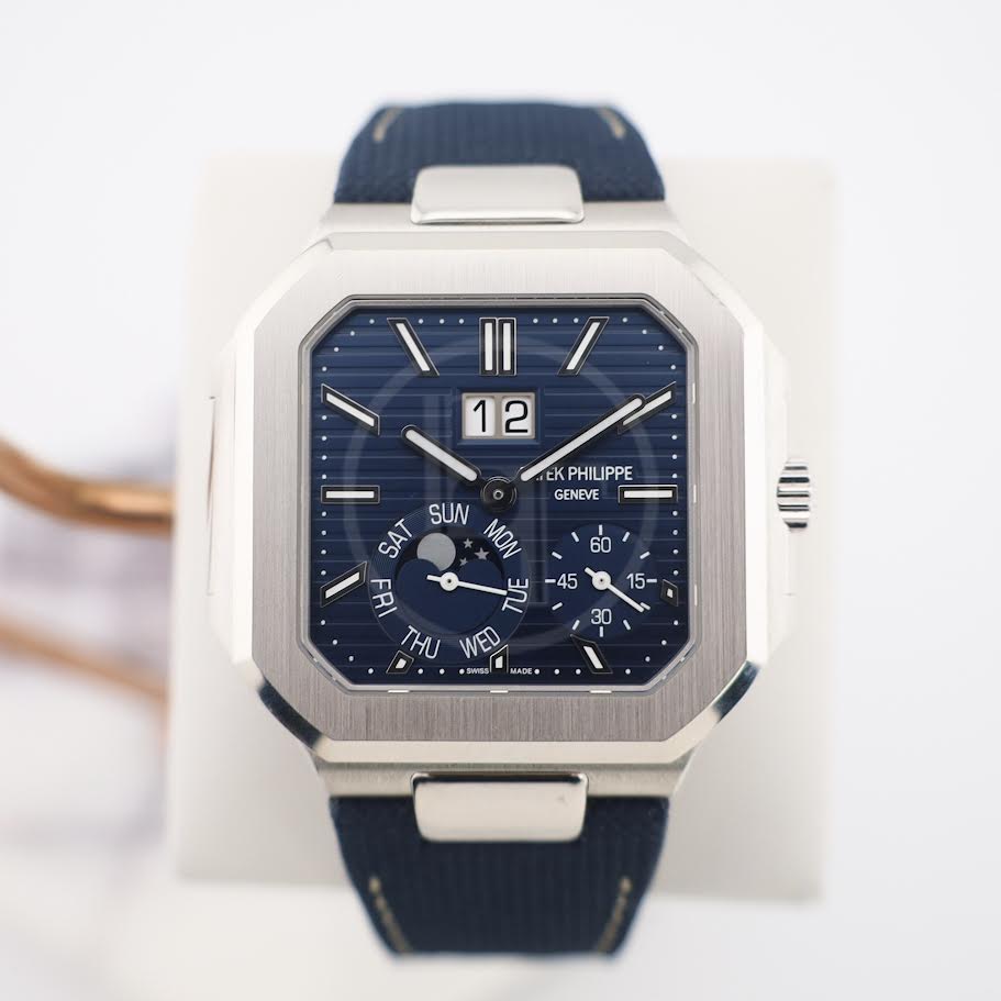 Patek Philippe Cubitus Grand Date Day & Moon Phases Platinum 45mm Blue Dial 5822P-001