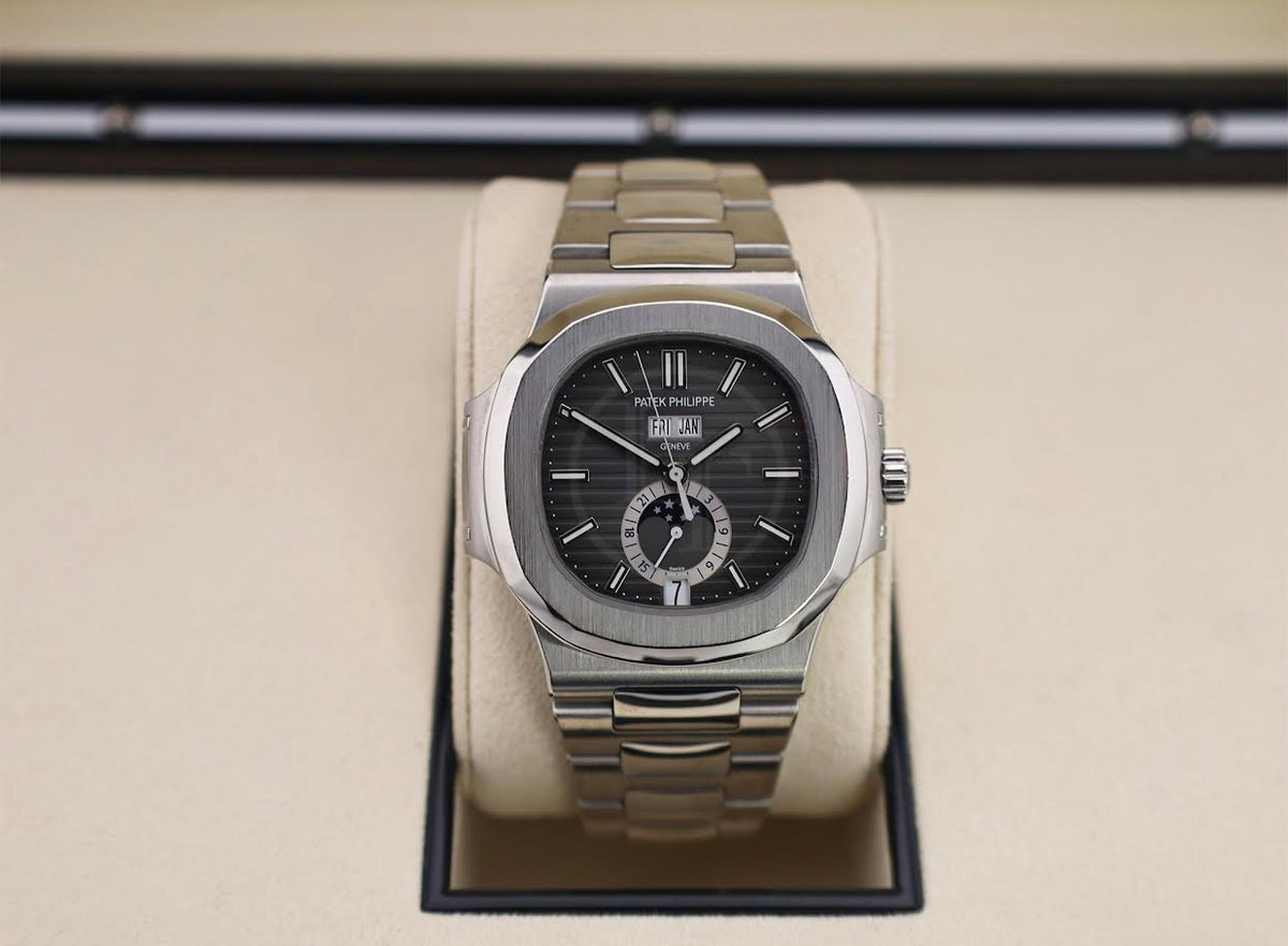 Patek Philippe Nautilus Annual Calendar Moon Phases Stainless Steel Grey Dial | 5726/1A-001