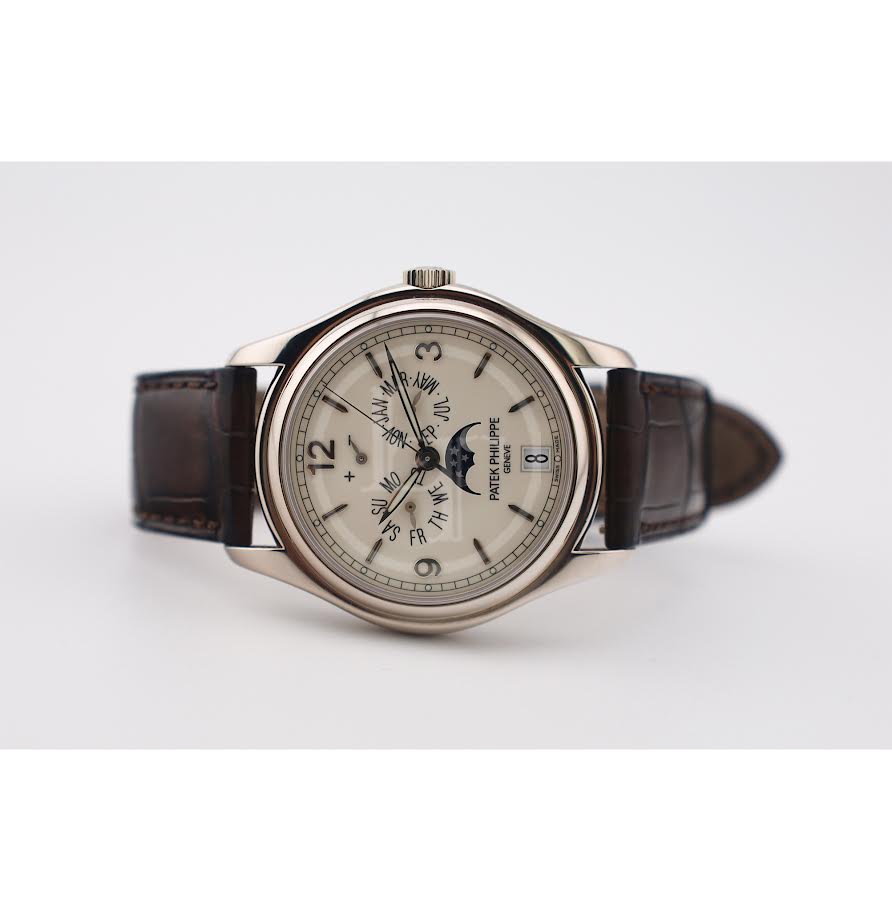 Patek Philippe Complications Annual Calendar Moon Phases White Gold Cream Dial | 5146G-001