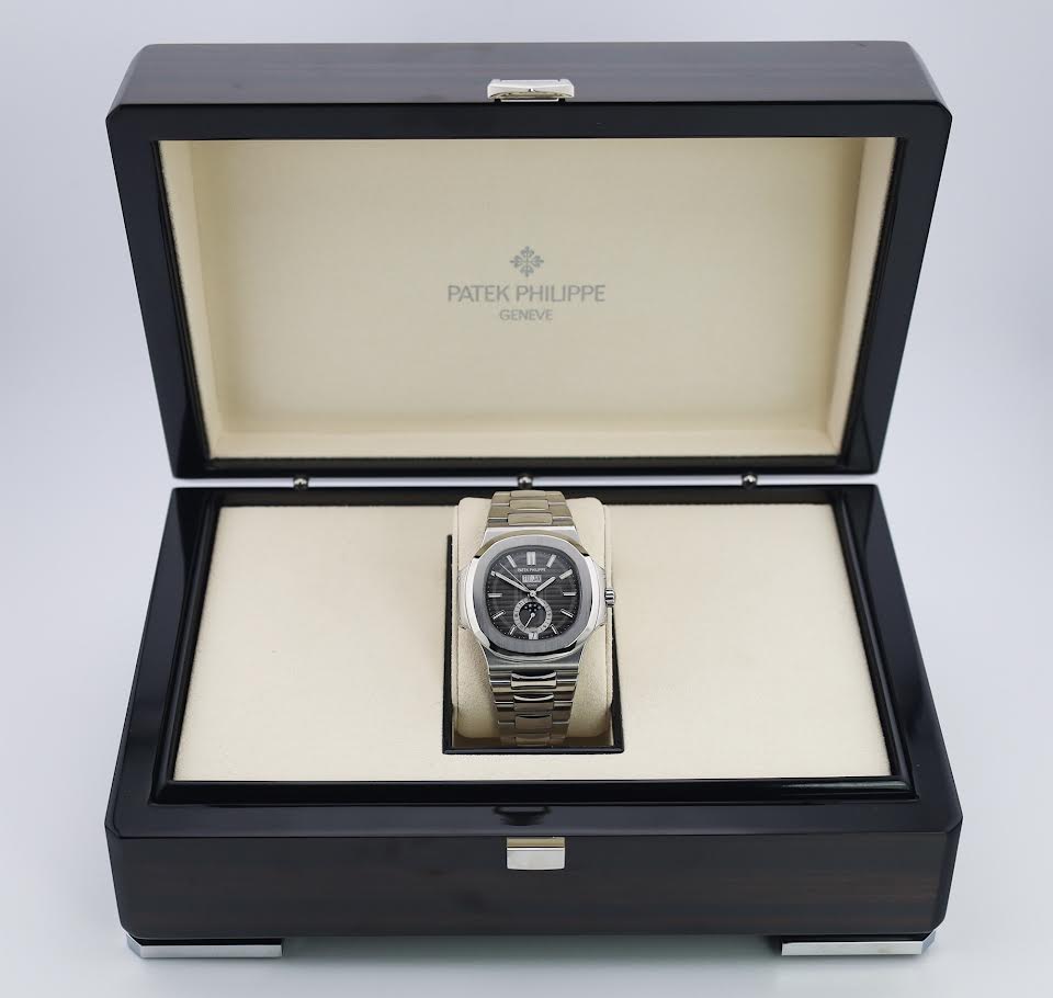 Patek Philippe Nautilus Annual Calendar Moon Phases Stainless Steel Grey Dial | 5726/1A-001