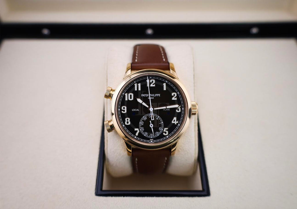 Patek Philippe Complications Calatrava Pilot Travel Time Rose Gold Brown Dial | 7234R-001