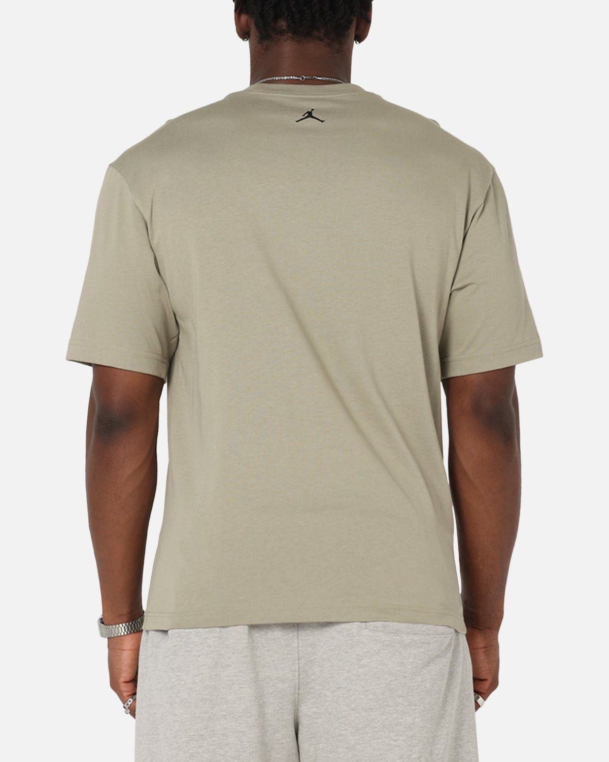 HOT Products Jordan Brand Sneaker Patch Crewneck T-Shirt Khaki/Black