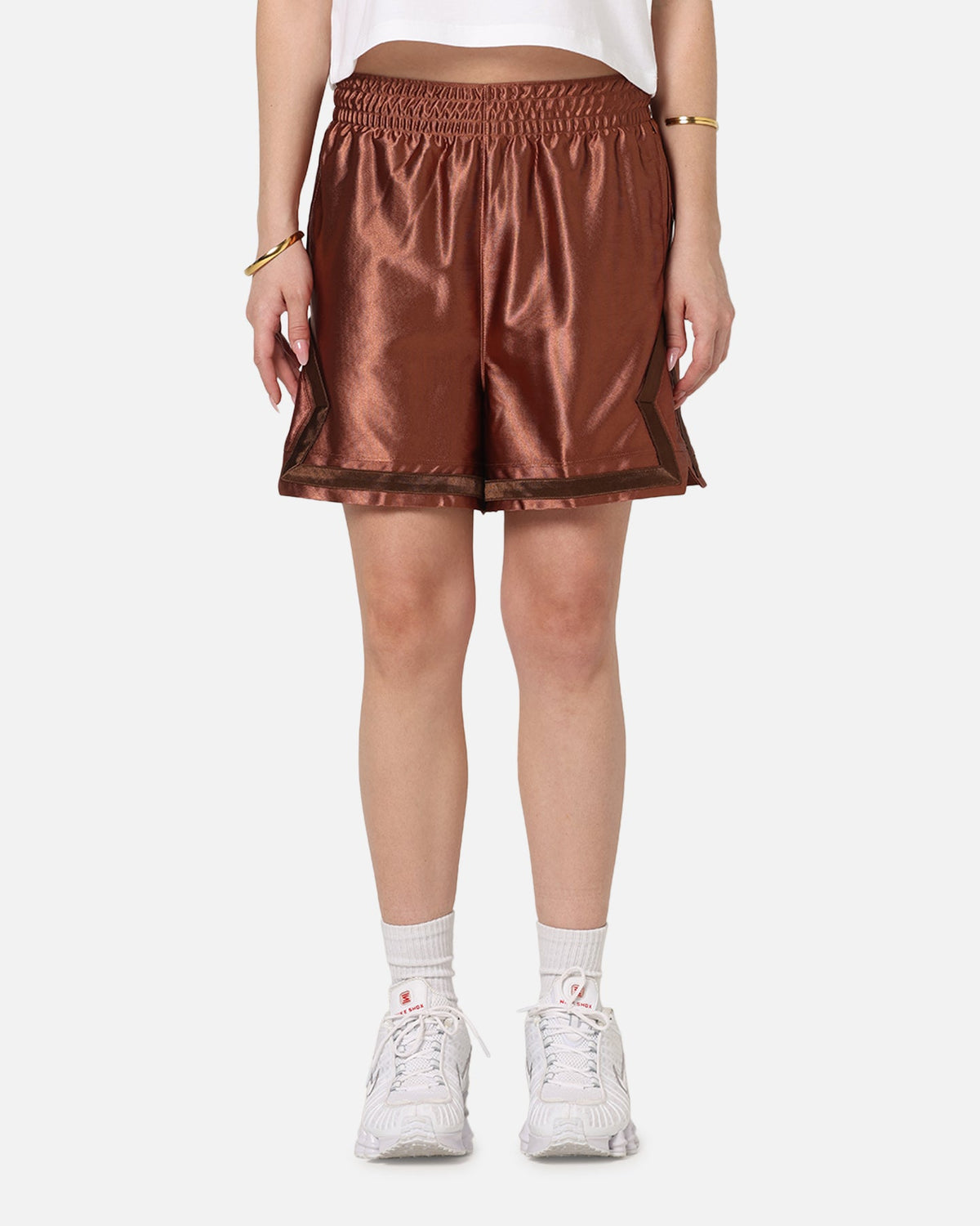 HOT Products Jordan Women's Dri-FIT 4" Diamond Shorts Metallic Red