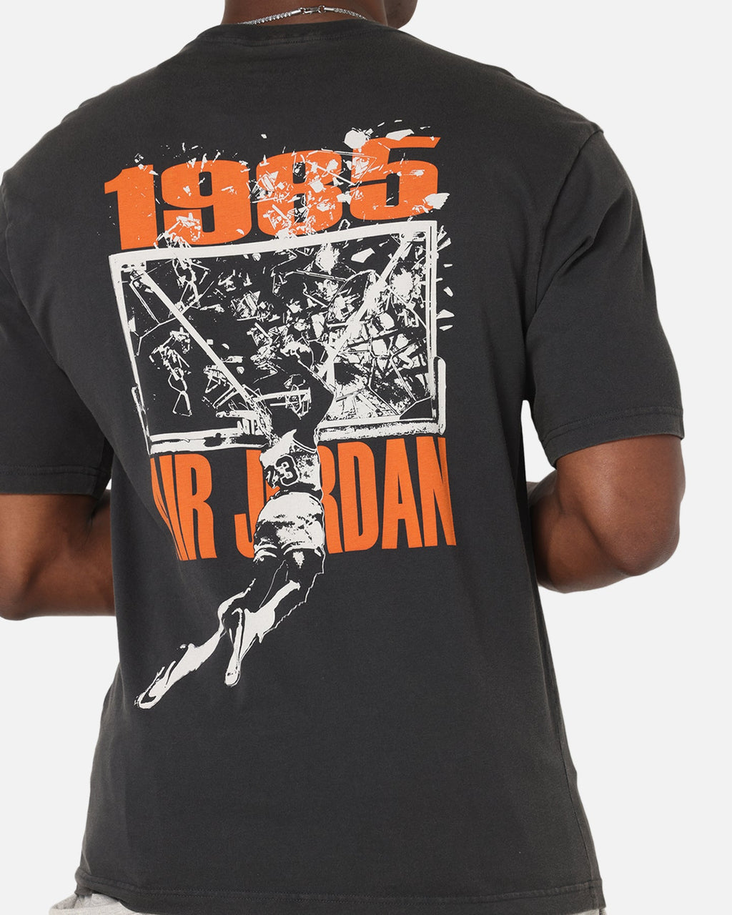 HOT Products Jordan Brooklyn Shattered Back Board Oversized Graphic T-Shirt Off Noir/Sail