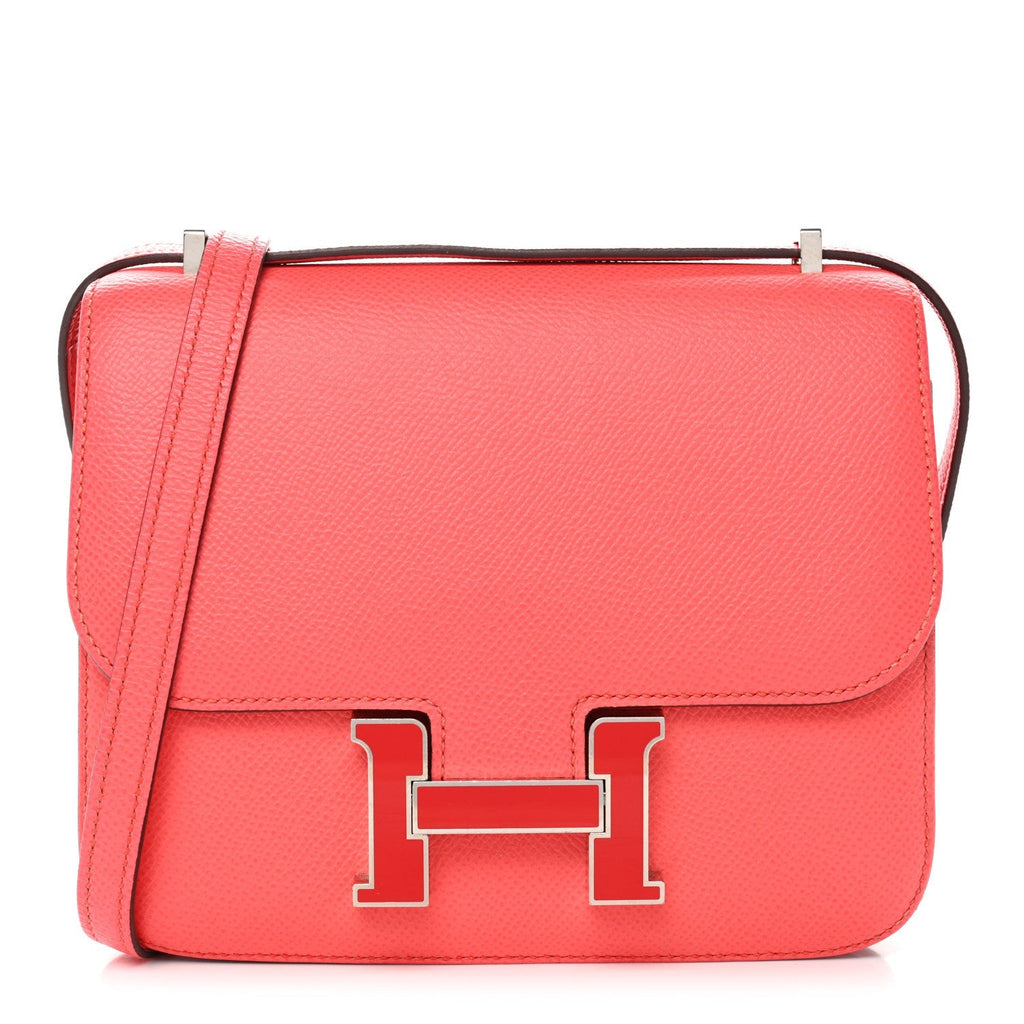 Epsom Enamel Constance 18 Rose Texas Rouge De Coeur