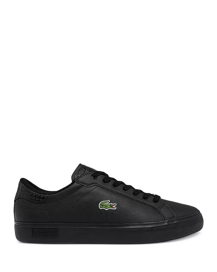New Arrival LACOSTE POWERCOURT 1121 1  SMA LTH -MENS / BLACK/BLACK