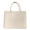 Calfskin Embossed Medium Book Tote Ivory Tote Ivory