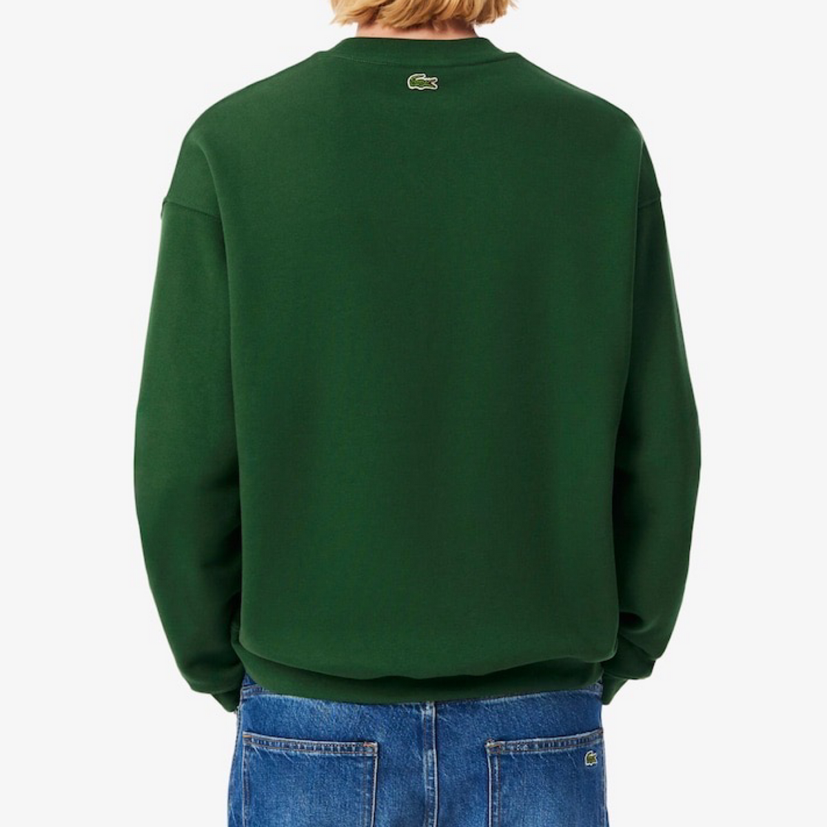 New Arrival LACOSTE LOOSE-FIT HERITAGE EMBROIDERY FLEECE SWEATSHIRT -Men-GREEN-132