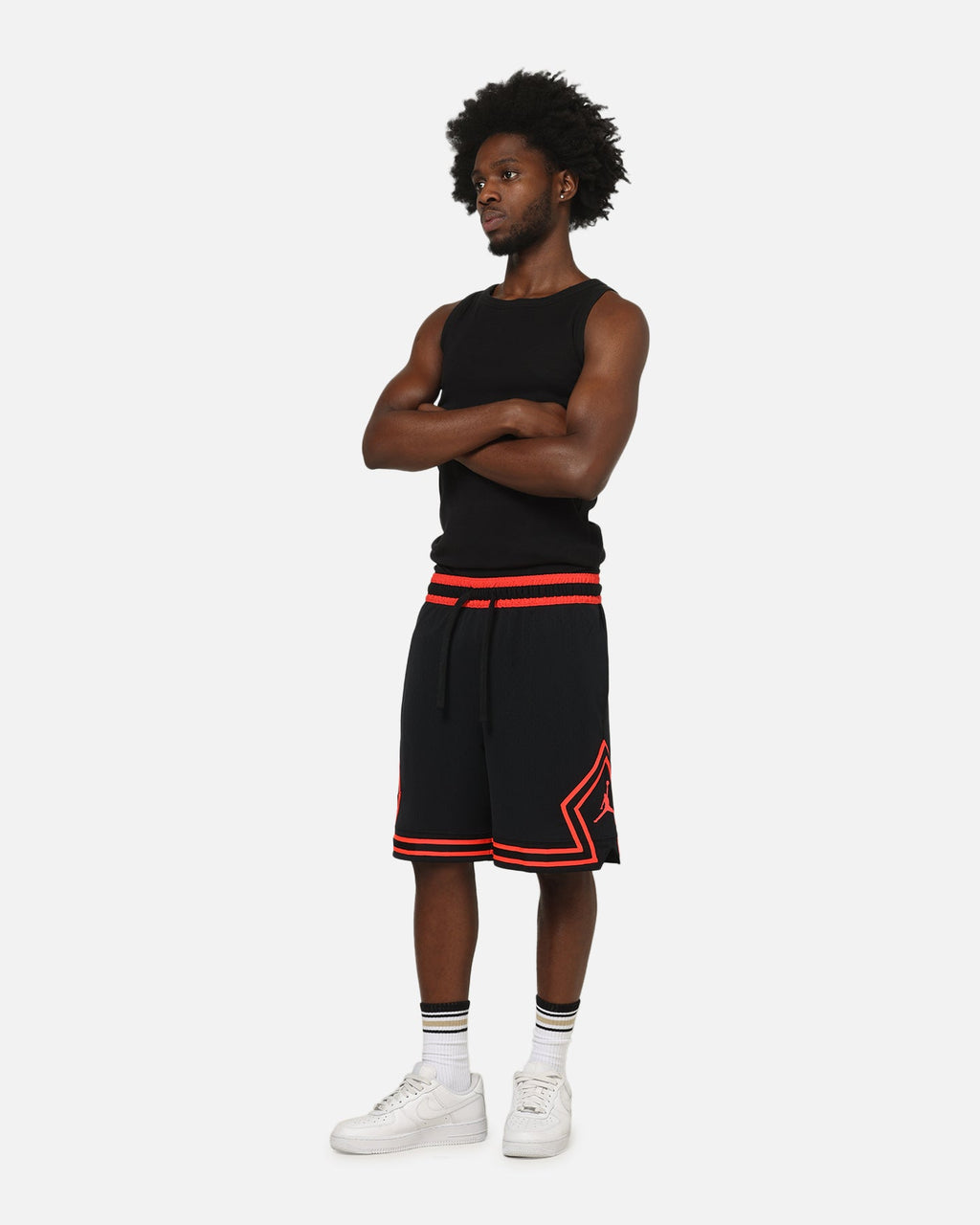 HOT Products Jordan Dri-FIT Sport Diamond Shorts Black/Infrared
