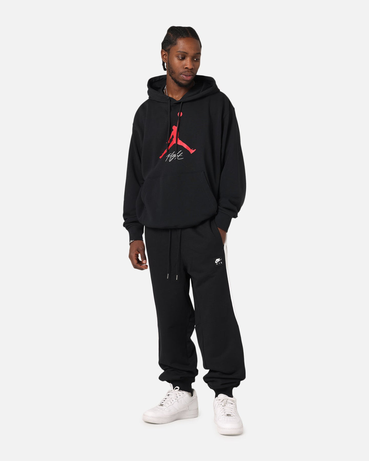 HOT Products Jordan Essentials Loopback Fleece Pullover Hoodie Black/Red