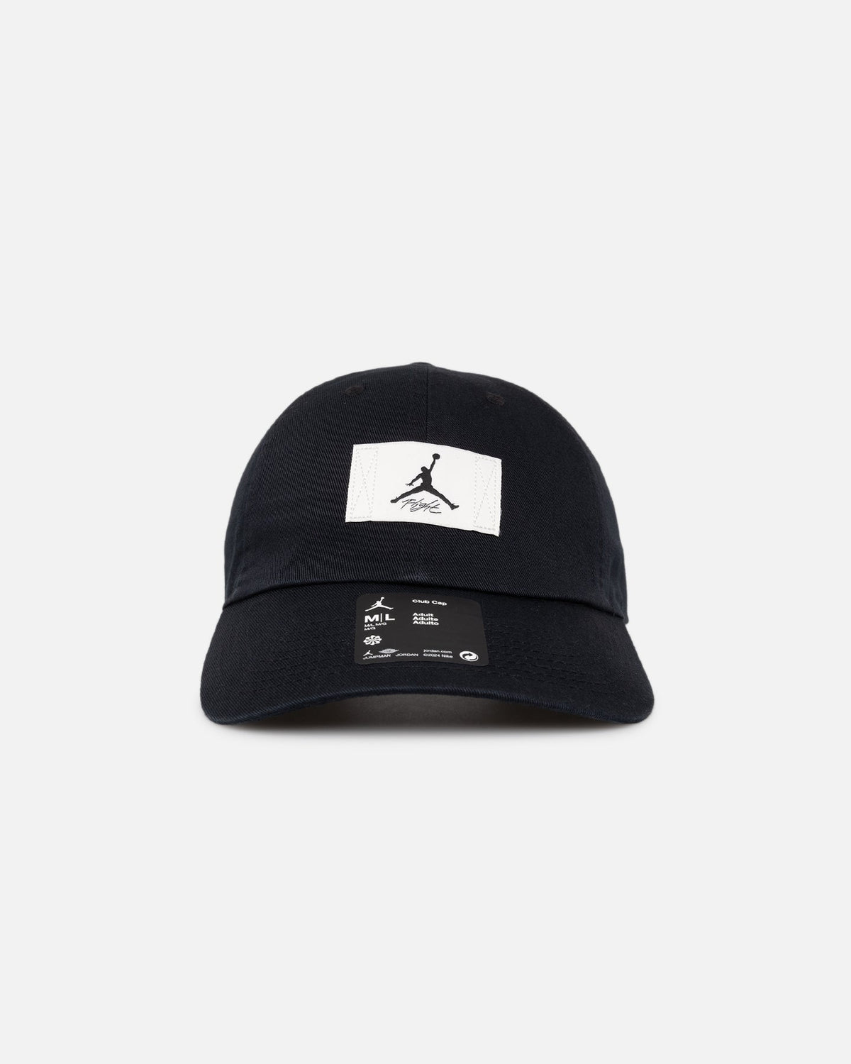 HOT Products Jordan Club Patch Strapback Cap Black/Sail