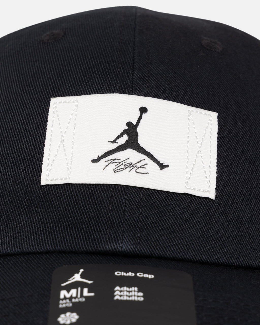 HOT Products Jordan Club Patch Strapback Cap Black/Sail