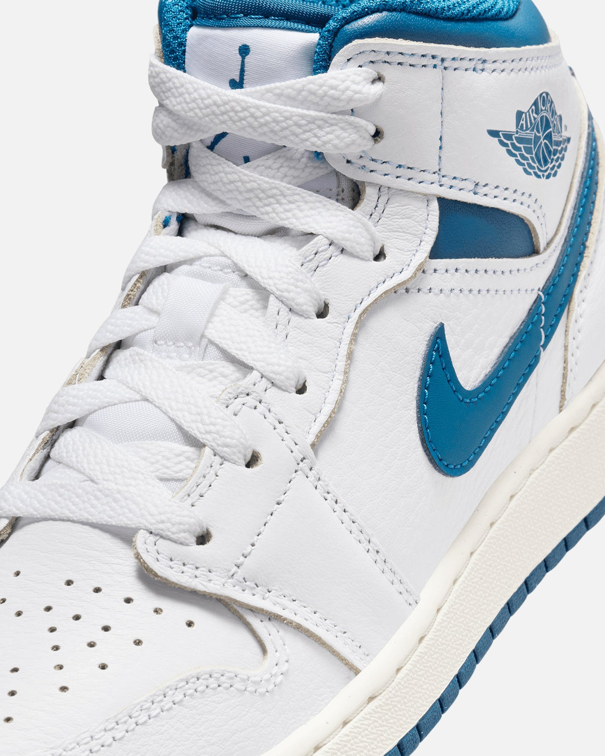 HOT Products Jordan Kid's Air Jordan 1 Mid SE (GS) White/Industrial Blue