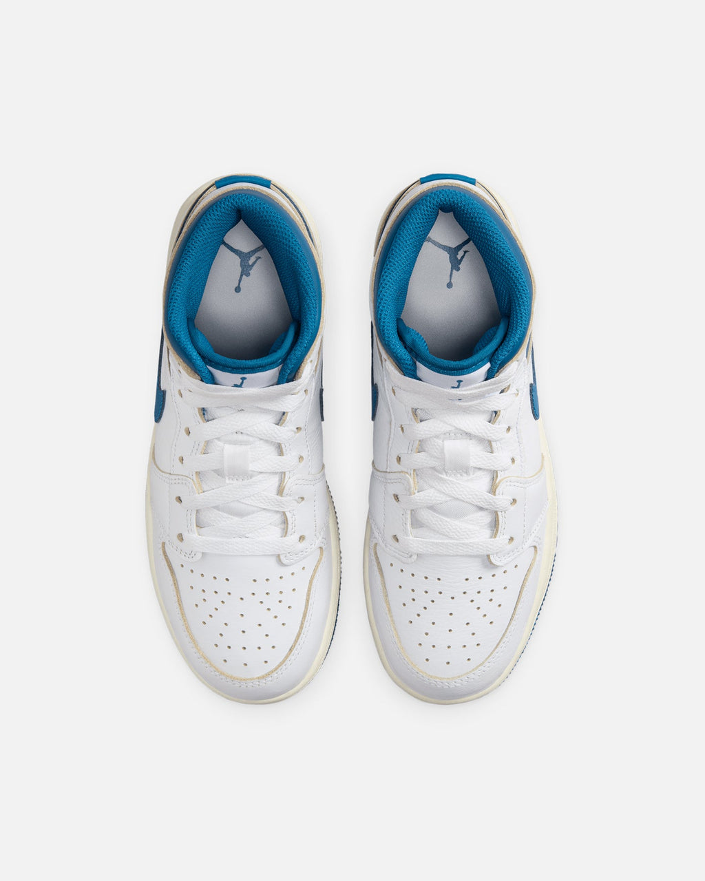 HOT Products Jordan Kid's Air Jordan 1 Mid SE (GS) White/Industrial Blue