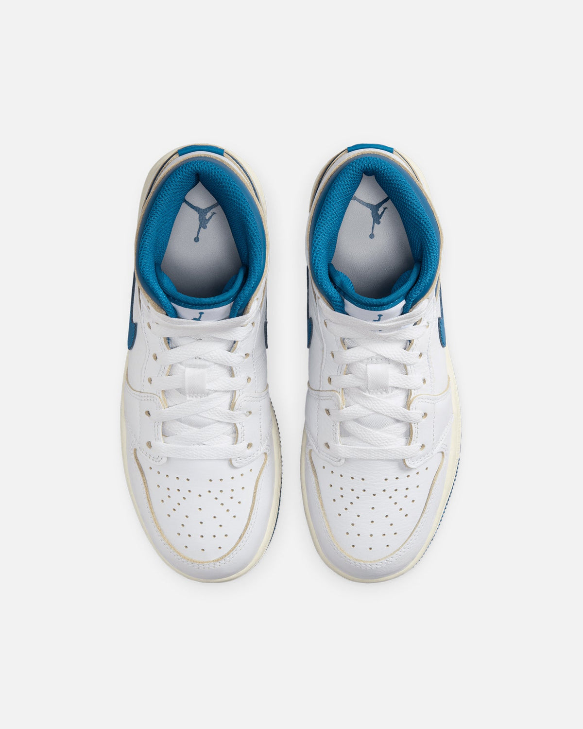 HOT Products Jordan Kid's Air Jordan 1 Mid SE (GS) White/Industrial Blue
