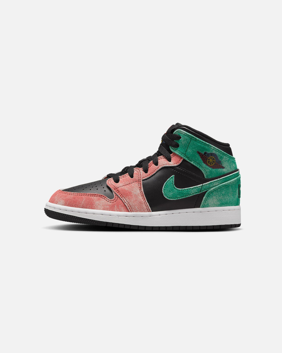 HOT Products Jordan Kids' Air Jordan 1 Mid SE (GS) Black/Pine Green