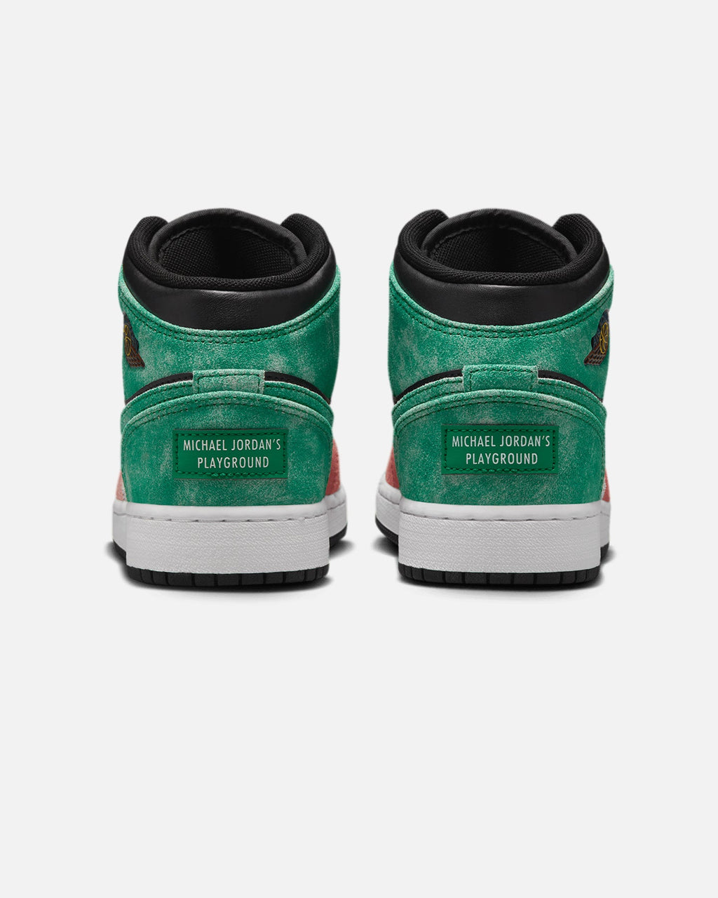 HOT Products Jordan Kids' Air Jordan 1 Mid SE (GS) Black/Pine Green