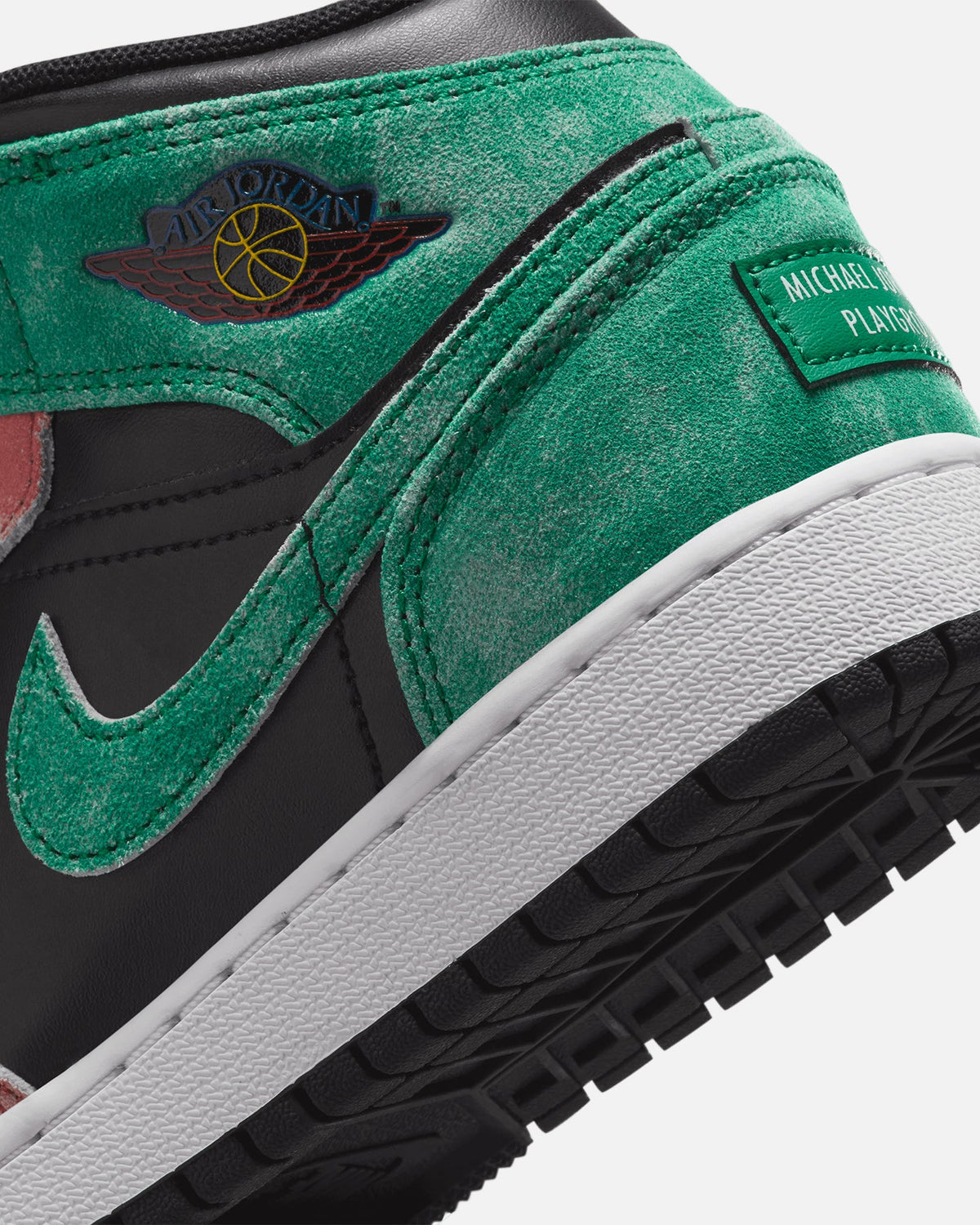 HOT Products Jordan Kids' Air Jordan 1 Mid SE (GS) Black/Pine Green